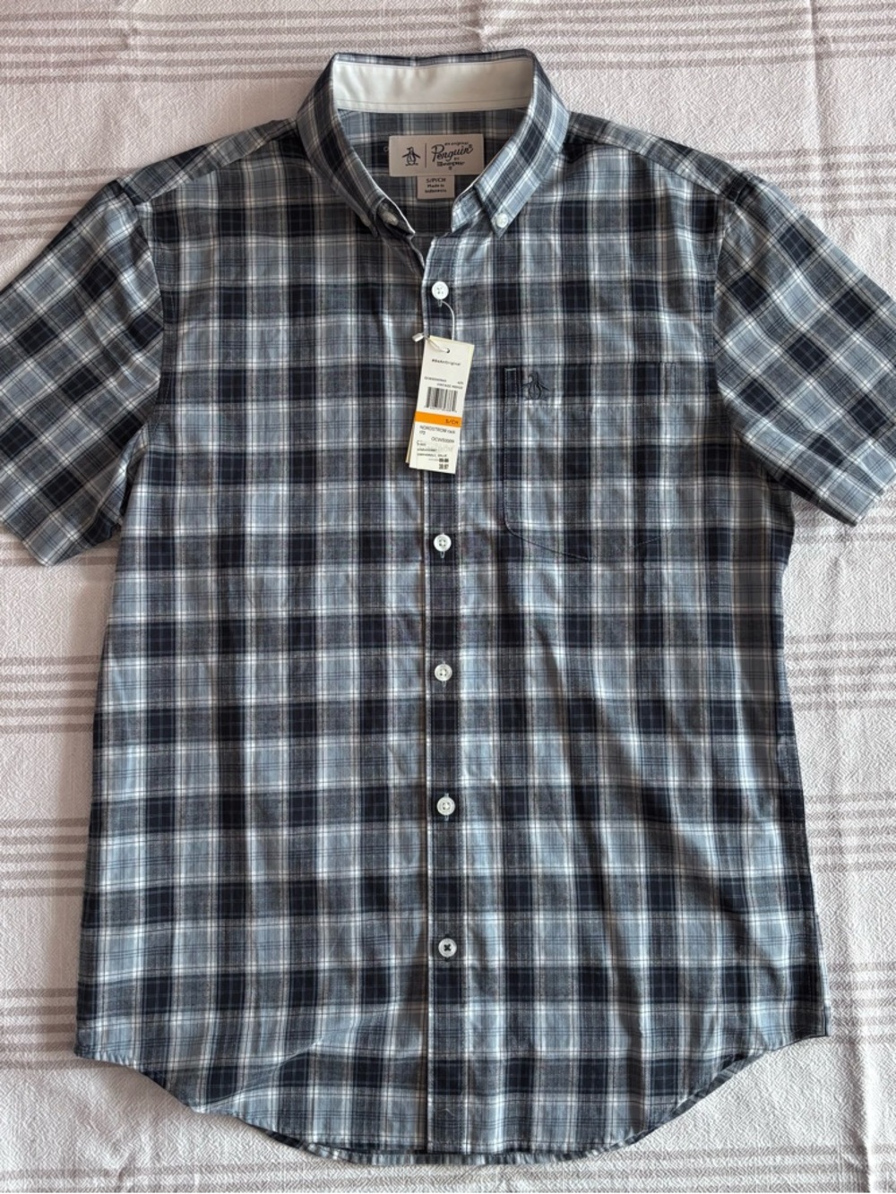 PENGUIN Plaid Short Sleeve Shirt NEW WITH TAGS Mens Size Small